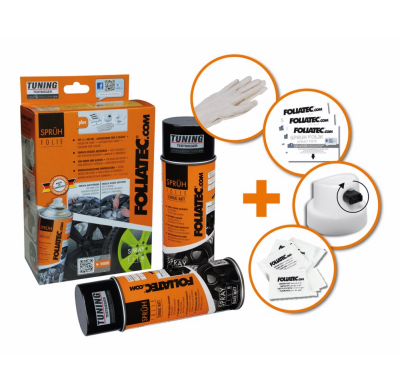 Foliatec Spray Vinilo (Dip) Juego - Amarillo Brillante 2x400ml