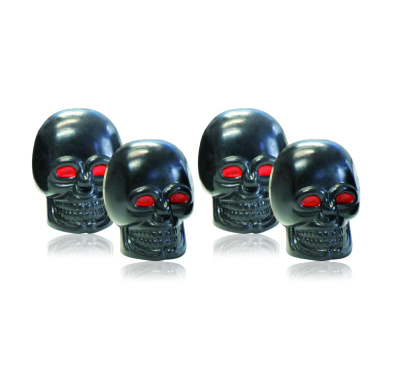 Foliatec Juego Tapones Valvula Skull Negro Rojo Eyes