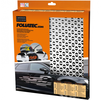 Adhesivo para ventana Foliatec Vector - Juego de 2 piezas 45 x 40 cm - Negro brillante