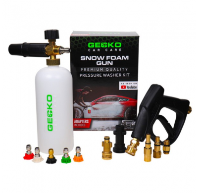 Pistola de espuma Gecko Snow + adaptadores