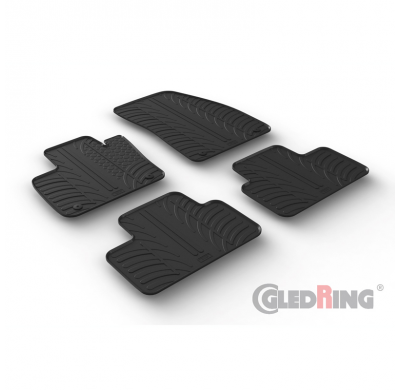 Alfombrillas De Goma Especificas Volvo Xc40 2018- (T Profile 4-Pieces + Mounting Clips)