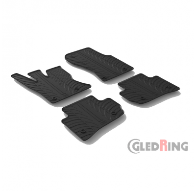 Alfombrillas De Goma Especificas Range Rover Velar 12/2017- (T Profile 4-Piezas + Clips De Montaje)