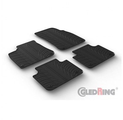 Alfombrillas De Goma Especificas Volkswagen Touareg 5/2018- (T Profile 4-Pieces + Mounting Clips)