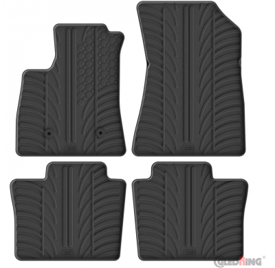 Juego de alfombrillas de goma para Renault Rafale E-Tech Full Hybrid 2023- (perfil en T, 4 piezas + clips de montaje)