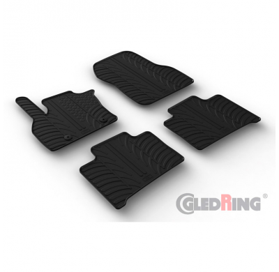 Juego De Alfombrillas Goma Valido Para Renault Zoe Ii 2019- (Perfil T 4 Piezas + Clips De Montaje)