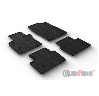 Juego De Alfombrillas De Goma  Mazda 3 2/2019- (Perfil En T De 4 Piezas + Clips De Montaje)