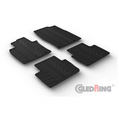 Juego De Alfombrillas De Goma  Mazda Cx-30 8/2019- (Perfil En T 4 Piezas + Clips De Montaje)