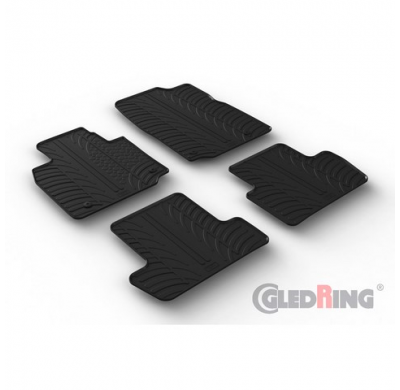 Juego De Alfombrillas De Goma Para Mazda Mx-30 (Dr) 2020- (Perfil T 4 Piezas + Clips De Montaje)