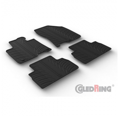 Juego Alfombrillas Goma Especificas Hyundai Santa Fe Iv 11/2018- (T Profile 4pieces + Mounting Clips)