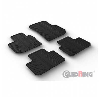 Alfombrillas De Goma Validas Para Bmw X4 (G02) 2018- (T Profile 4-Piezas + Mounting Clips)