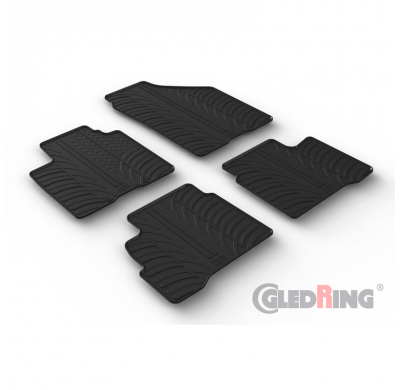 Juego de alfombrillas de goma para Suzuki Swift VI 5 puertas 2024- (perfil en T de 4 piezas)