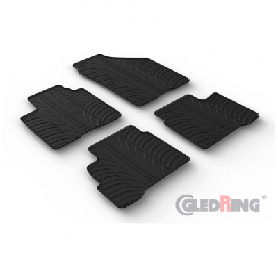 Juego de alfombrillas de goma para Suzuki Swift VI 5 puertas 2024- (perfil en T de 4 piezas)