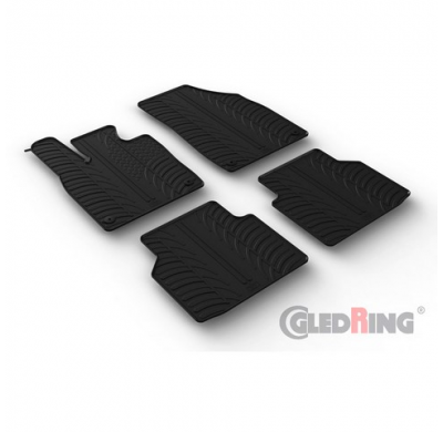 Juego De Alfombrillas Goma Valido Para Volkswagen Id.4 2020- (Perfil T 4 Piezas + Clips De Montaje)