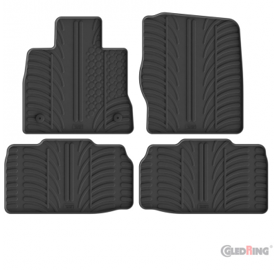 Juego de alfombrillas de goma para Ford Explorer VI PHEV 2019- (perfil T 4 piezas + clips de montaje)