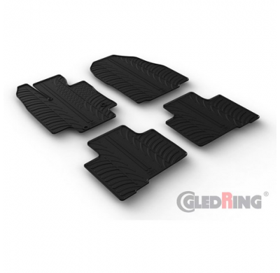 Juego De Alfombrillas Goma Valido Para Toyota Highlander Incl. Híbrido 2021- (Perfil En T De 4 Piezas + Clips De Montaje)