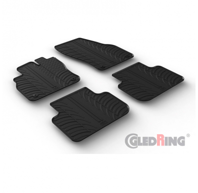 Alfombrillas De Goma  Audi Q3 2019- (Perfil En T De 4 Piezas + Clips De Montaje)