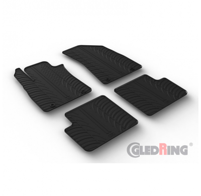 Juego de alfombrillas de goma para MG ZS 2017- excl. EV (manual) (perfil T 4 piezas) GLEDRING