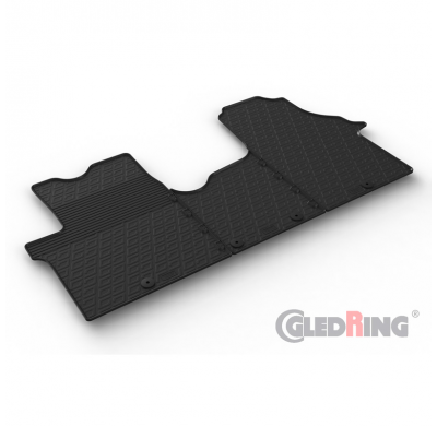 Juego de alfombrillas de goma para Fiat Talento 2016- / Renault Trafic 2014-2019 / Opel Vivaro 2014-2019 / Nissan NV300 2016- (B