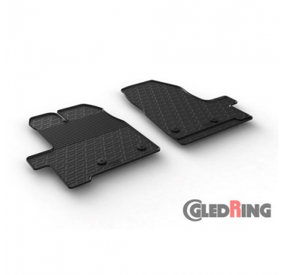Juego Alfombrillas Goma Especificas Ford Transit Custom Furgon/Kombi Furgon/Kombi 2018- (Manual Gear) (G Profile 2-Pieces + Moun