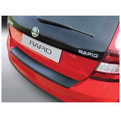 Protector Para El Paragolpes Trasero Abs  Skoda Rapid Spaceback 10/2013-  Color Negro
