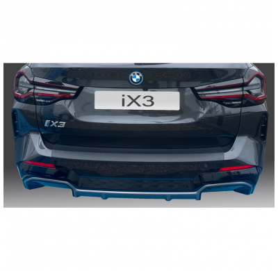 Protector de parachoques trasero ABS apto para BMW iX3 (G08) 'M-Sport & 'M' 2022- Negro