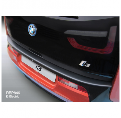 Protector parachoques trasero en ABS apto para BMW i3 2014-2017 Negro brillo RGM