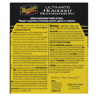 Kit de restauración de faros Ultimate de Meguiar's