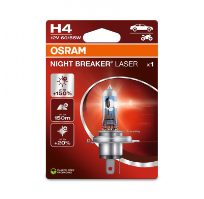 Bombilla halógena láser Osram Night Breaker - H4 - 12V/60-55W - pieza única