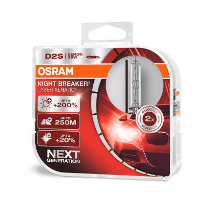 Osram Xenarc Night Breaker Laser Hid-Bombillas Xenon D2s - 12v/35w - 2 Unidades (4500k)