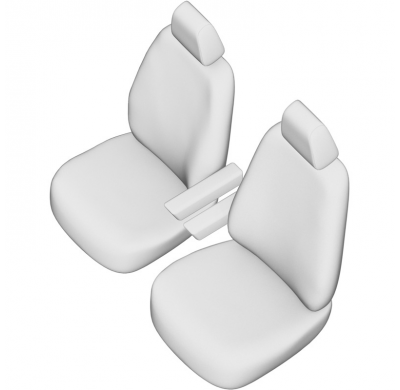 New York Design Fundas de asiento de cuero artificial 1+1 especifica para Citroën Berlingo/Peugeot Partner 2008-2018 (airbag deb