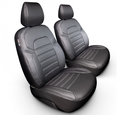 New York Design Fundas de asiento de cuero artificial 1+1 especifica para Citroën Nemo/Peugeot Bipper/Fiat Fiorino 2008-