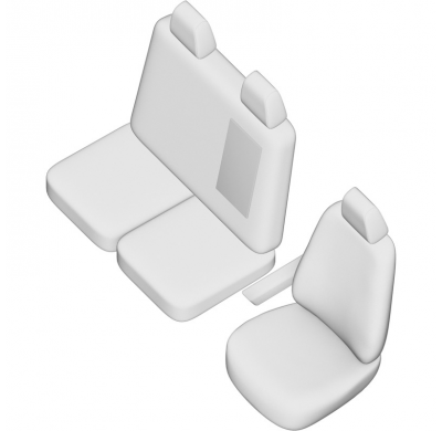 New York Design Fundas de asiento de cuero artificial 2+1 especifica para Iveco Daily 2014- (con reposabrazos en el asiento)