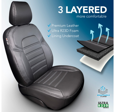 New York Design Fundas de asiento de cuero artificial 1+1 especifica para Mercedes Vito 2003-2014