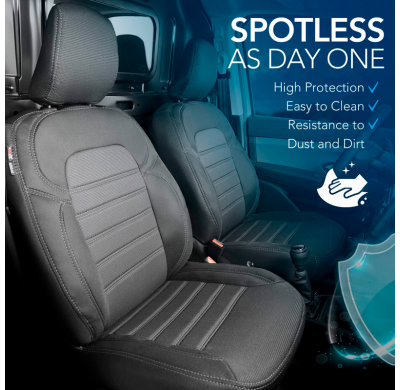 Fundas de asiento textiles Otom Original Design 1+1 compatibles con Renault Master IV 2024- (reposabrazos en ambos asientos)