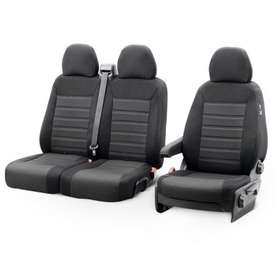 Original Design Fundas de asiento de tela 2+1 especifica para Volkswagen T4 1991-2003