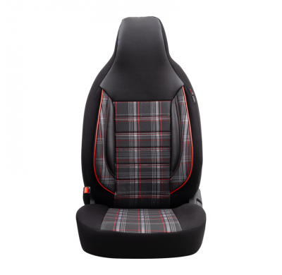 Universal Juego de fundas de asiento 'CityBug' de tela 'Sports' negro/gris/rojo - 9 piezas - apto para airbags laterales