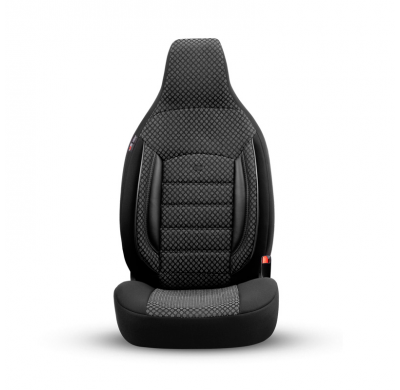 Universal Juego de fundas de asiento 'CityBug' de tela 'Sport Plus' negro - 9 piezas - apto para airbags laterales