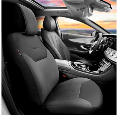 Funda protectora universal para asiento 'Exclusive' ante negro/cuero - una sola pieza