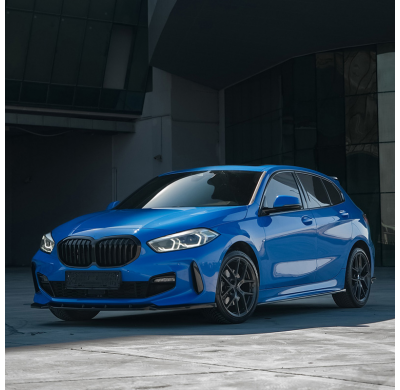 Kit de carrocería completo Oneway compatible con BMW Serie 1 F40 M-Pack/M135i 2019- (doble escape izquierdo) - Negro brillante O