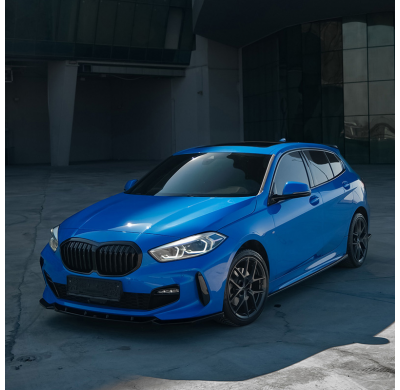 Kit de carrocería completo Oneway compatible con BMW Serie 1 F40 M-Pack/M135i 2019- (doble escape izquierdo) - Negro brillante O