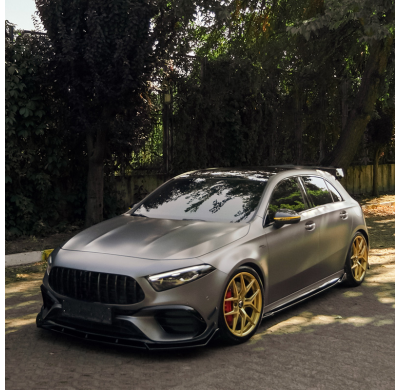 Kit de carrocería completo Oneway compatible con Mercedes Clase A (W177) A45 S Aero Pack 2019-2023 y FL 2023- - Negro brillante