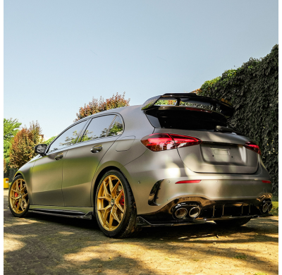 Kit de carrocería completo Oneway compatible con Mercedes Clase A (W177) A45 S Aero Pack 2019-2023 y FL 2023- - Negro brillante