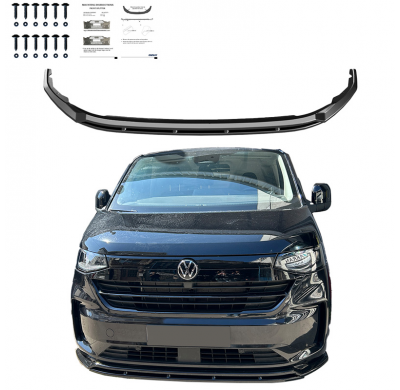 Alerón delantero Oneway compatible con Volkswagen Transporter T7 2024- - Negro brillante - Versión 2