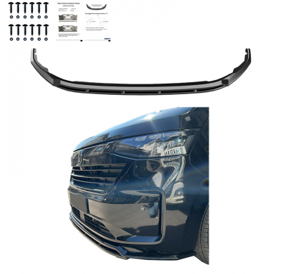 Alerón delantero Oneway compatible con Volkswagen Transporter T7 2024- - Negro brillante - Versión 2