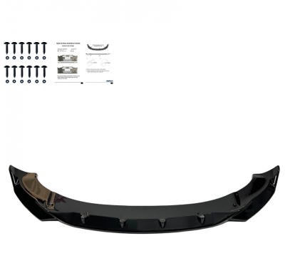 Alerón delantero unidireccional compatible con Tesla Model Y 2019-2025 - Negro brillante Oneway