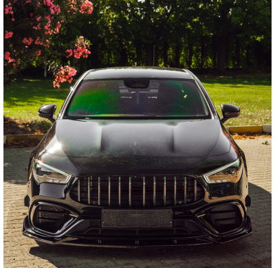 Spoiler delantero unidireccional compatible con Mercedes CLA (C118/X118) Coupé/Shooting Brake CLA45 AMG S Aero Pack 2019-2023 -