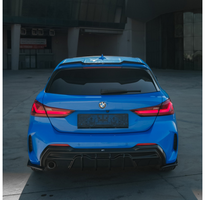 Difusores laterales traseros unidireccionales para BMW Serie 1 F40 M-Pack/M135i 2019- - Negro Brillante