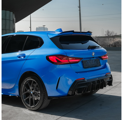 Difusores laterales traseros unidireccionales para BMW Serie 1 F40 M-Pack/M135i 2019- - Negro Brillante