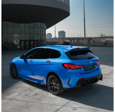 Difusores laterales traseros unidireccionales para BMW Serie 1 F40 M-Pack/M135i 2019- - Negro Brillante