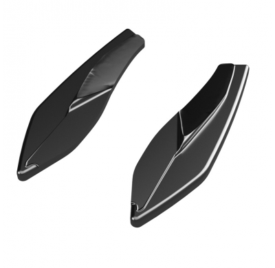 Difusores laterales traseros unidireccionales para Audi A3 8Y Sportback S3/S-Line 2020-2024 - Negro brillante